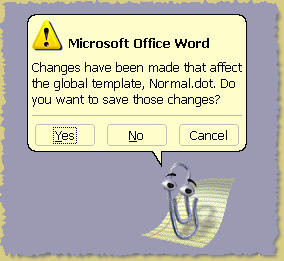 Microsoft Word Changes Have Been Made That Affect The Global Template